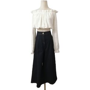 🐒 27"W, dark blue high waist extra wide-leg jeans